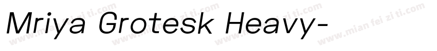 Mriya Grotesk Heavy字体转换